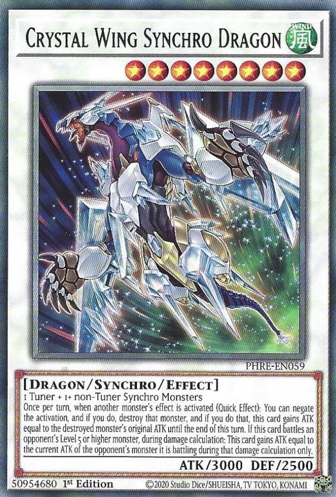 Crystal Wing Synchro Dragon (PHRE-EN059) - Rare