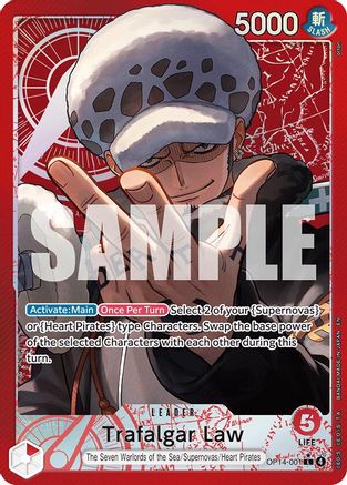 Trafalgar Law - OP14-001 (Alternate Art) (OP14-001) - Leader