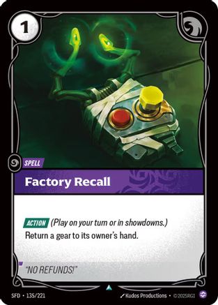 Factory Recall (135/221) - Spiritforged