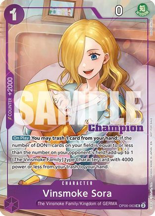 Vinsmoke Sora (CS 25-26 Winner Card Set 2) (OP06-063) - Uncommon