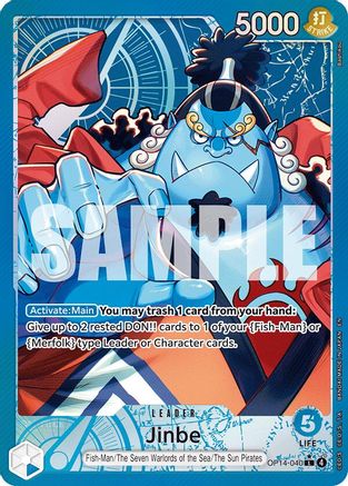 Jinbe - OP14-040 (Alternate Art) (OP14-040) - Leader