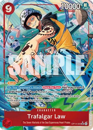 Trafalgar Law - OP14-009 (Alternate Art) (OP14-009) - The Azure Sea's Seven Foil