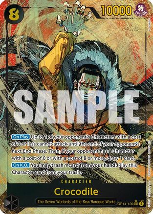 Crocodile - OP14-120 (Alternate Art) (OP14-120) - Secret Rare