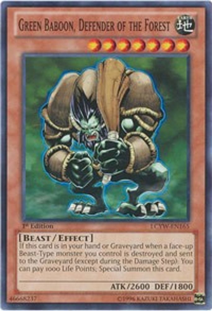 Green Baboon, Defender of the Forest (LCYW-EN165) - Common