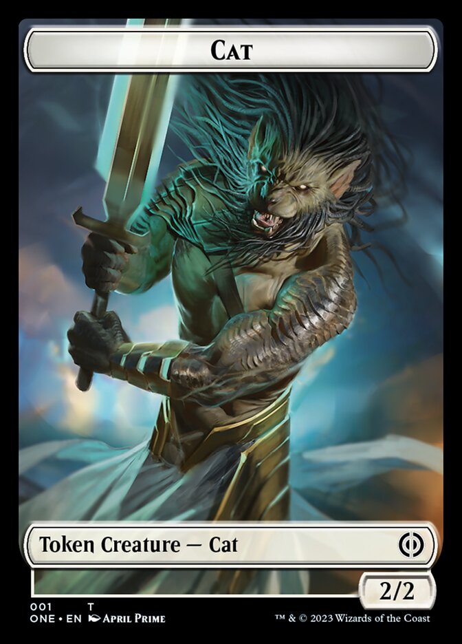 Rebelle // Jeton double face chat [Phyrexia : tous seront un jeton] 