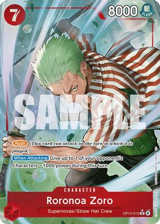Roronoa Zoro - OP14-015 (Alternate Art) (OP14-015) - Rare