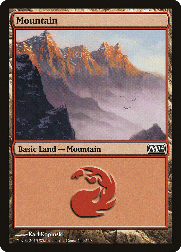 Mountain (244) (M14-244) - Magic 2014 Foil