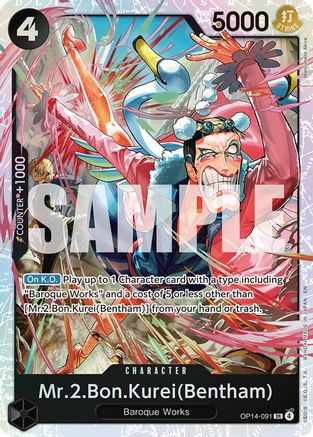 Mr.2.Bon.Kurei (Bentham) (OP14-091) - Super Rare