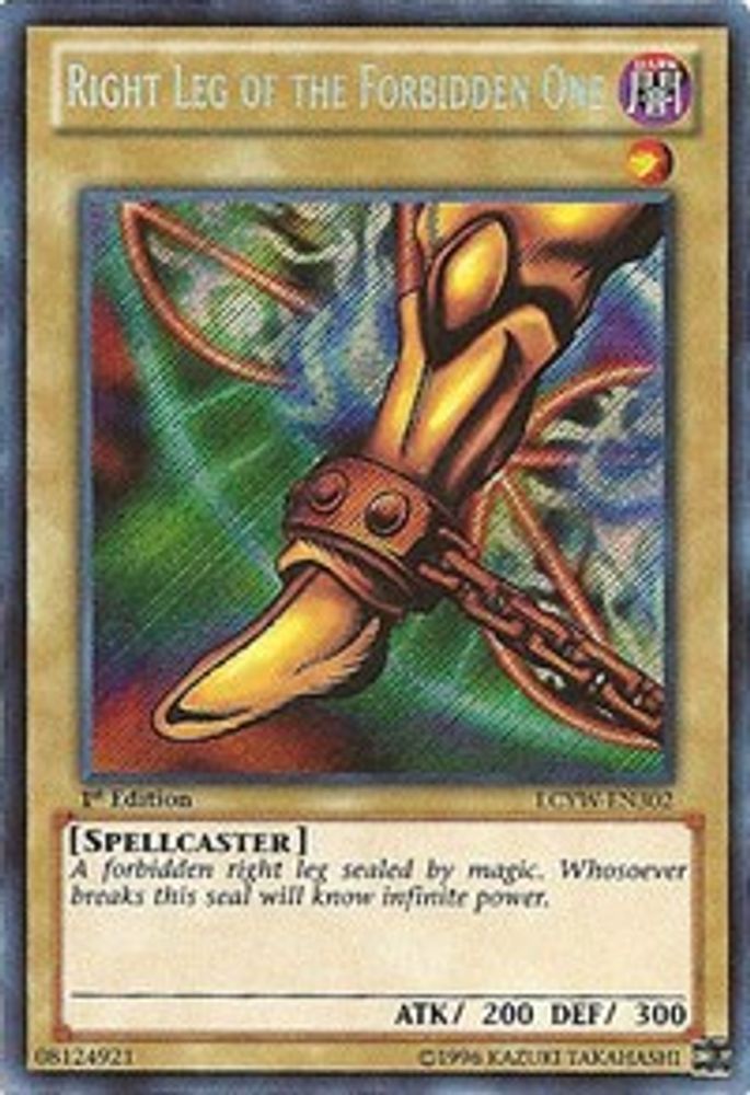 Right Leg of the Forbidden One (LCYW-EN302) - Secret Rare
