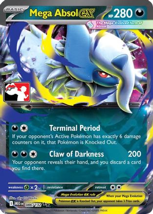 Mega Absol ex 086/132  - Holofoil - Double Rare