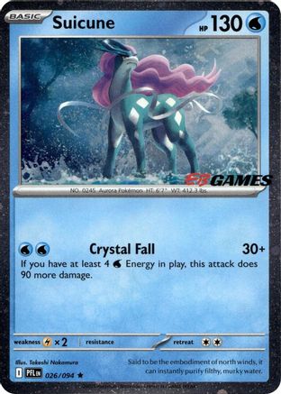 Suicune (EB Games Exclusive) 026  - Holofoil - Rare