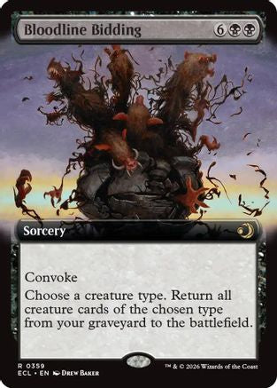 Bloodline Bidding (Extended Art) (ECL-359) - Lorwyn Eclipsed Foil