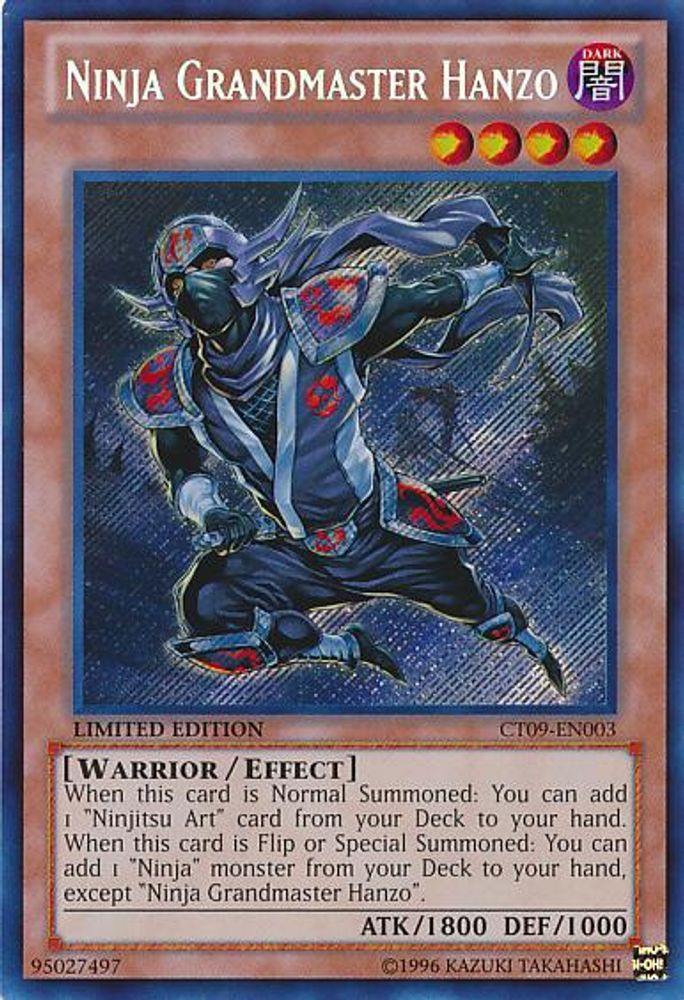 Ninja Grandmaster Hanzo (CT09-EN003) - Secret Rare