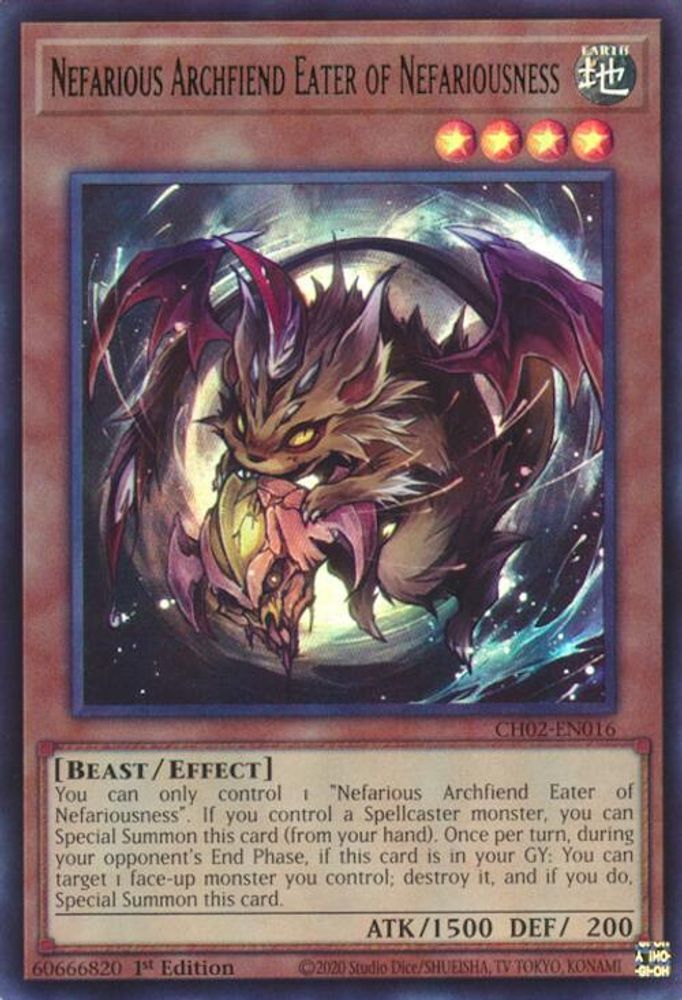 Nefarious Archfiend Eater of Nefariousness (CH02-EN016) - Ultra Rare