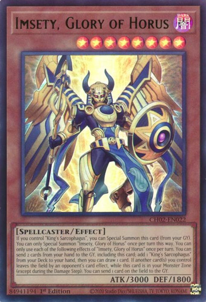 Imsety, Glory of Horus (CH02-EN022) - Ultra Rare