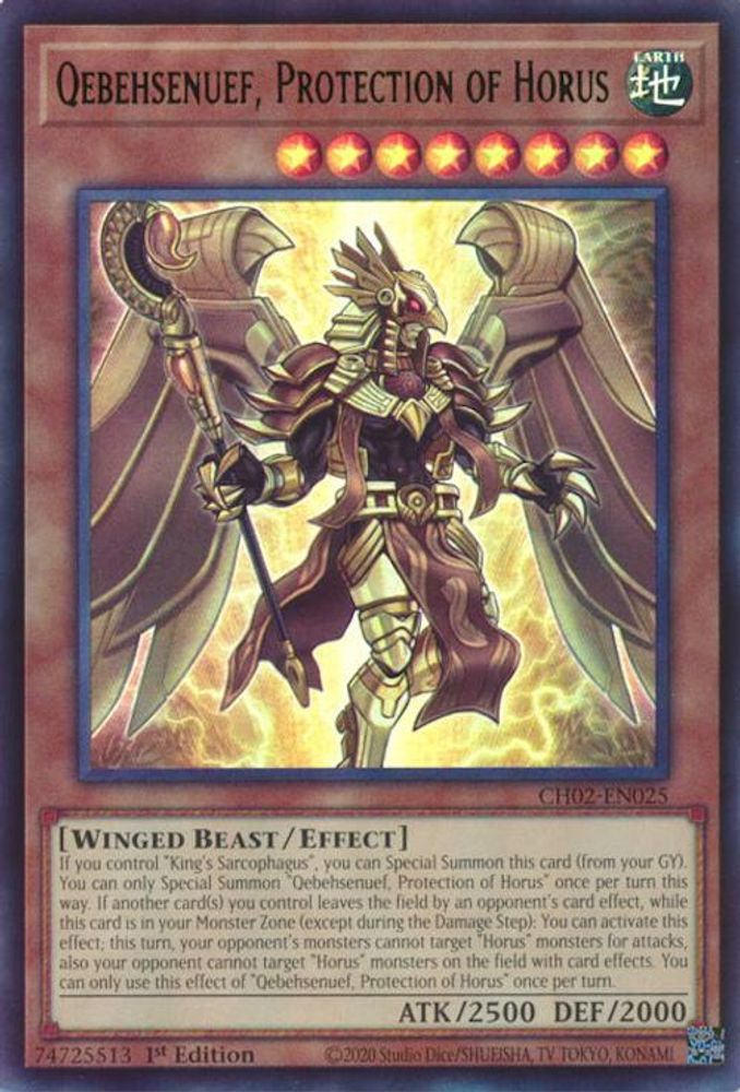 Qebehsenuef, Protection of Horus (CH02-EN025) - Ultra Rare