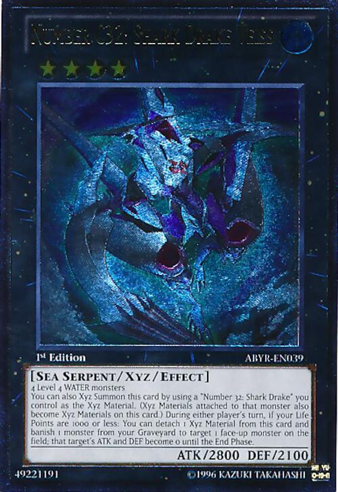 Number C32: Shark Drake Veiss (UTR) (ABYR-EN039) - Ultimate Rare