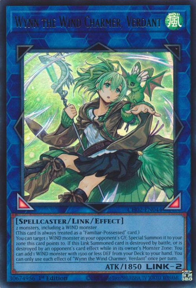 Wynn the Wind Charmer, Verdant (CH02-EN044) - Ultra Rare