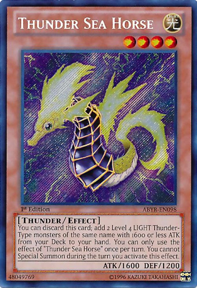 Thunder Sea Horse (ABYR-EN098) - Secret Rare