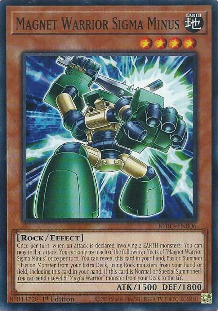 Magnet Warrior Sigma Minus (BPRO-EN006) - Common