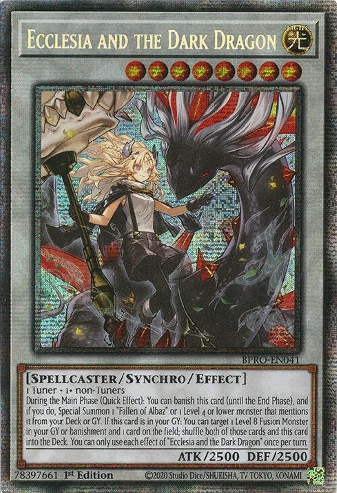 Ecclesia and the Dark Dragon (Starlight Rare) (BPRO-EN041) - Starlight Rare