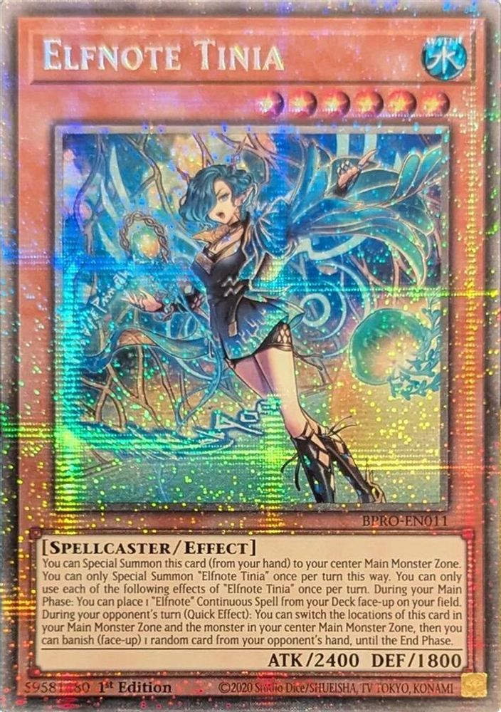 Elfnote Tinia (Starlight Rare) (BPRO-EN011) - Starlight Rare