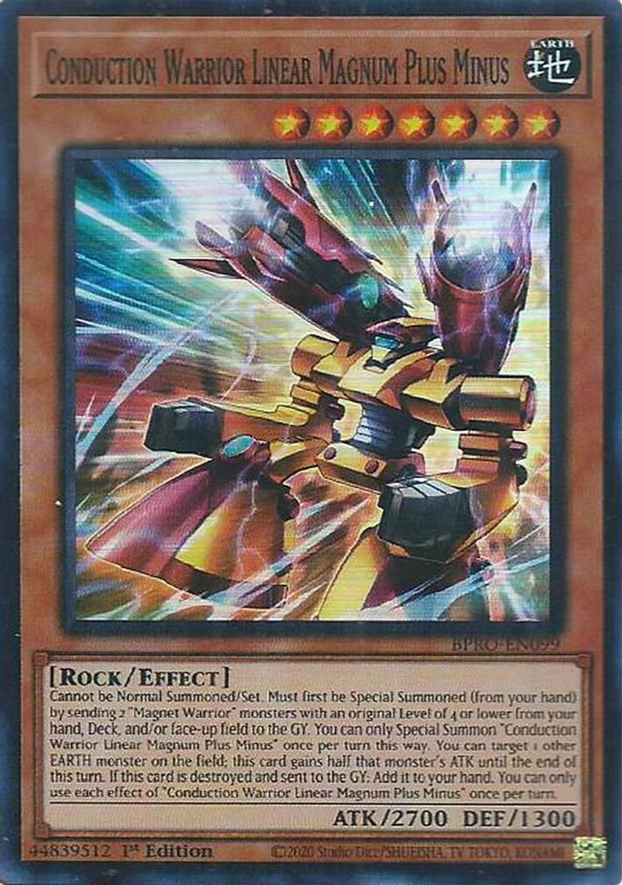 Conduction Warrior Linear Magnum Plus Minus (BPRO-EN099) - Super Rare