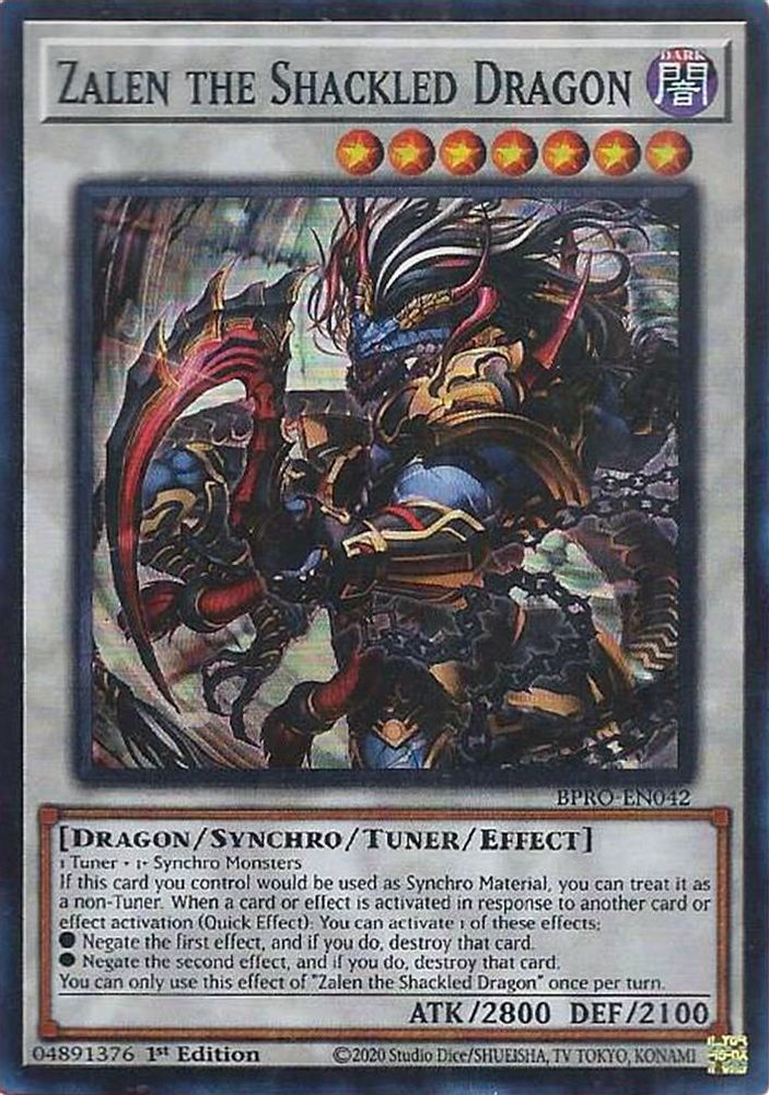Zalen the Shackled Dragon (BPRO-EN042) - Super Rare
