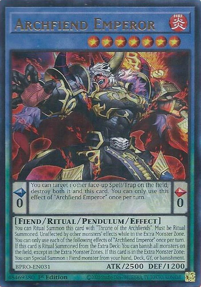 Archfiend Emperor (BPRO-EN031) - Ultra Rare