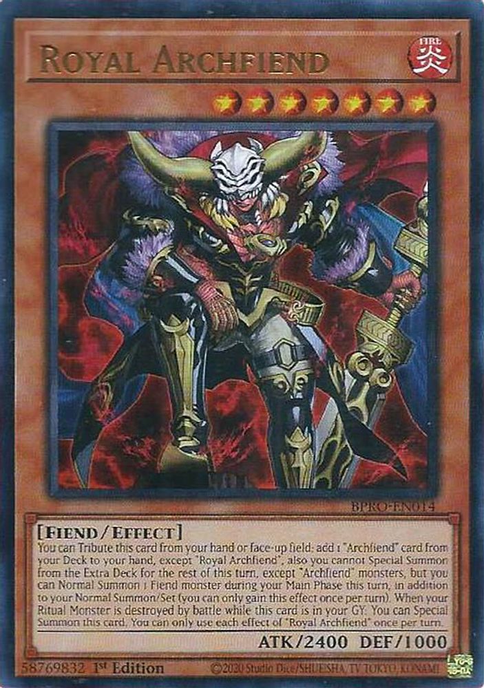 Royal Archfiend (BPRO-EN014) - Ultra Rare