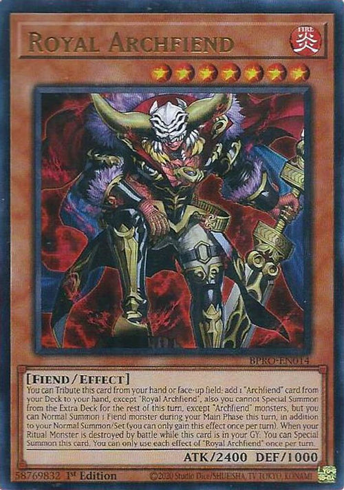 Royal Archfiend (BPRO-EN014) - Ultra Rare