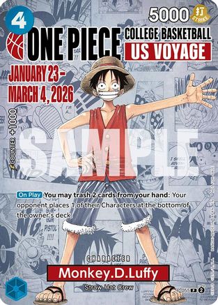 Monkey.D.Luffy (055) (College Basketball US Voyage) (P-055) - Promo