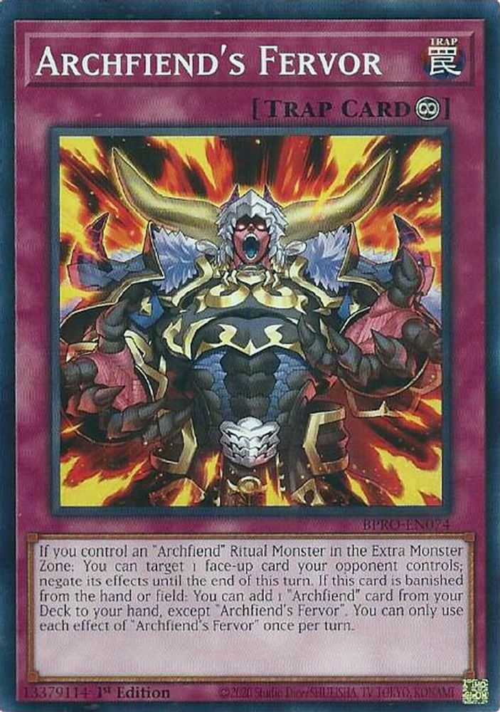Archfiend's Fervor (BPRO-EN074) - Common