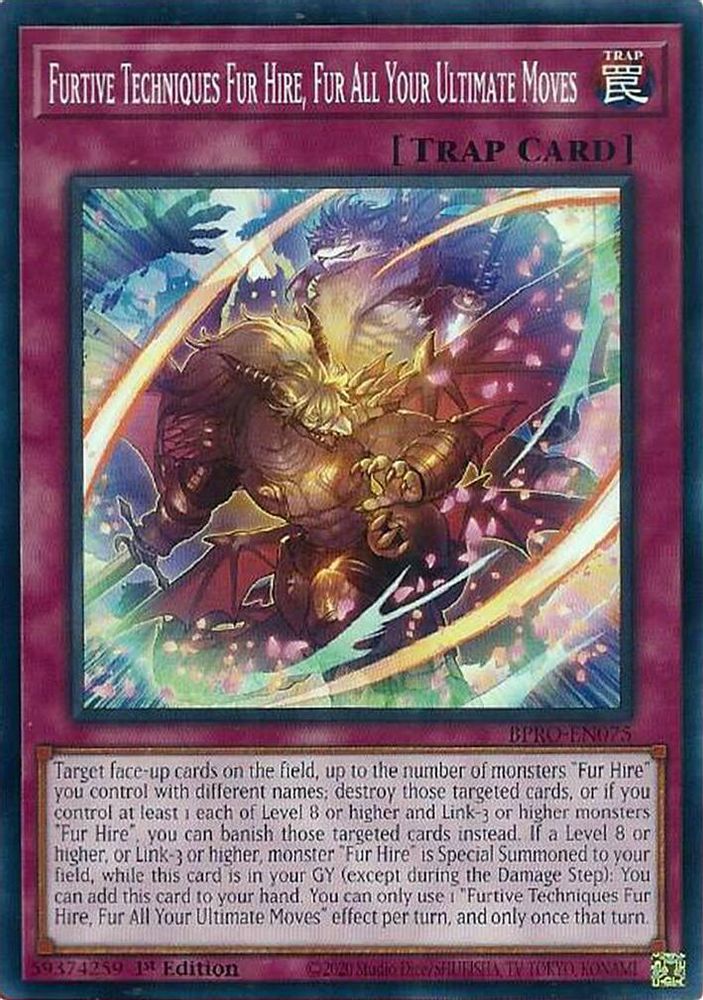 Furtive Techniques Fur Hire, Fur All Your Ultimate Moves (BPRO-EN075) - Common