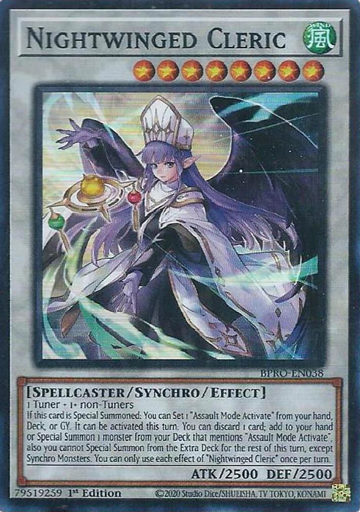 Nightwinged Cleric (BPRO-EN038) - Super Rare