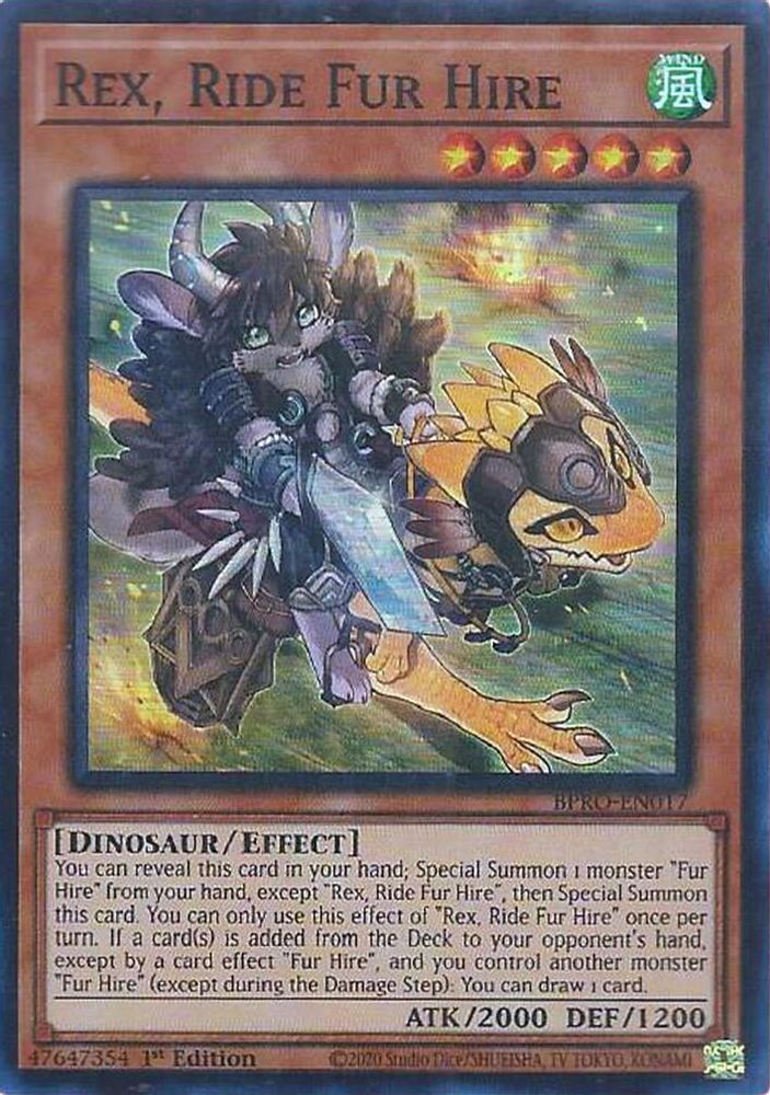 Rex, Ride Fur Hire (BPRO-EN017) - Super Rare