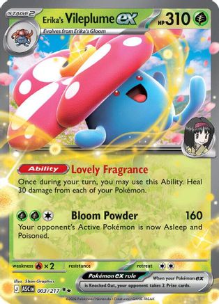 Erika's Vileplume ex 003  - Holofoil - Double Rare