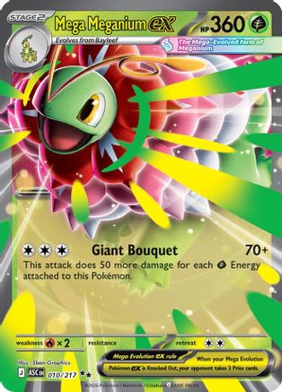 Mega Meganium ex 010/217  - Holofoil - Double Rare