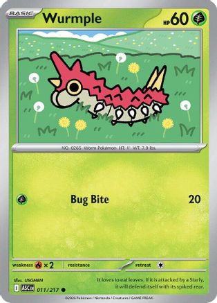 Wurmple 011  - Reverse Holofoil - Common