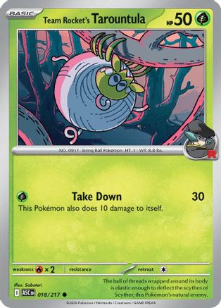 Team Rocket's Tarountula 018  - Common