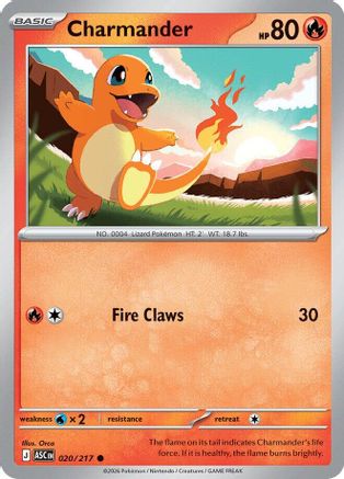 Charmander 020  - Reverse Holofoil - Common