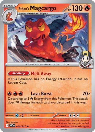 Ethan's Magcargo 024/217  - Holofoil - Rare