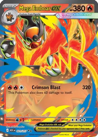Mega Emboar ex 031/217  - Holofoil - Double Rare