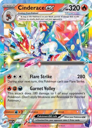 Cinderace ex 038  - Holofoil - Double Rare
