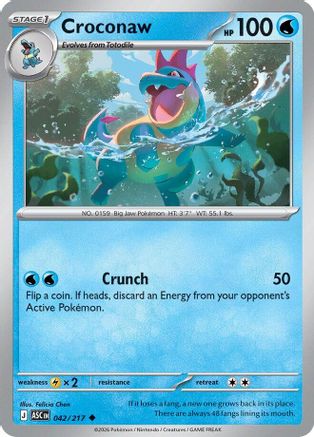 Croconaw 042  - Reverse Holofoil - Uncommon