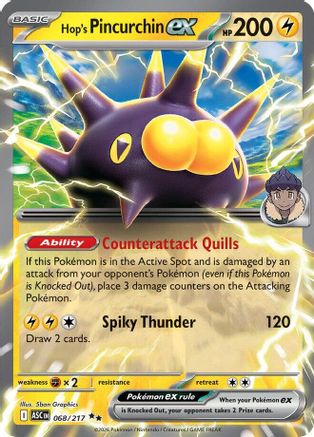 Hop's Pincurchin ex 068  - Holofoil - Double Rare