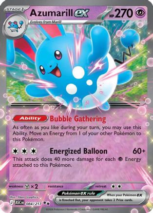 Azumarill ex 084  - Holofoil - Double Rare