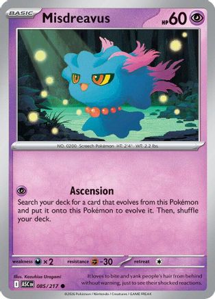 Misdreavus 085/217  - Reverse Holofoil - Common