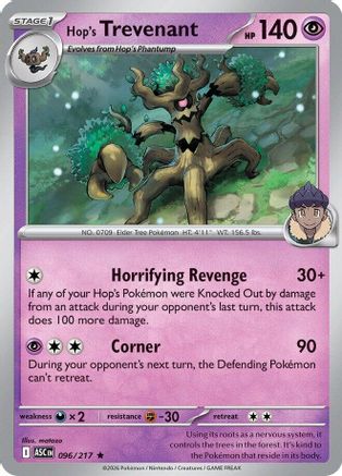 Hop's Trevenant 096/217  - Reverse Holofoil - Rare