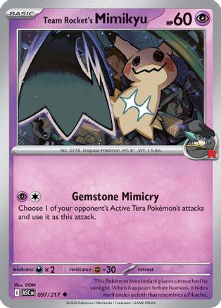 Team Rocket's Mimikyu 097/217  - Uncommon